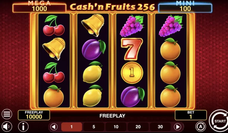 Cash'n Fruits 256 Hold And Win: a fruit slot built around Hold and Win tension